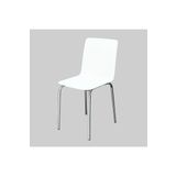 Metallica Concept Casella Dalmi Krom Metal Ayak Plastik Beyaz Sandalye Mutfak Salon Çalışma Sandalyesi 1 Adet Beyaz