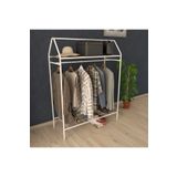 Metallica Concept Home Hanger Beyaz Konfeksiyon Askısı Raflı Butik Askı Konsept Askılık Ayaklı Askılık
