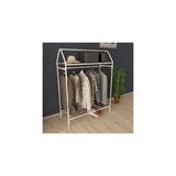 Metallica Concept Home Hanger Beyaz Konfeksiyon Askısı Raflı Butik Askı Konsept Askılık