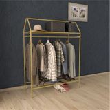 Metallica Concept Home Hanger Gold Elbise Askılığı Raflı New Design Konfeksiyon Askısı Ayaklı Askılık Altın