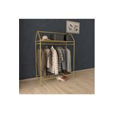 Metallica Concept Home Hanger Gold Elbise Askılığı Raflı New Design Konfeksiyon Askısı Ayaklı Askılık Elbise Askısı