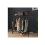 Metallica Concept Home Hanger Siyah Elbise Askılığı Raflı New Design Konfeksiyon Askısı Ayaklı Askılık