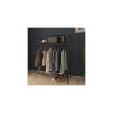 Metallica Concept Home Hanger Siyah Elbise Askılığı Raflı New Design Konfeksiyon Askısı