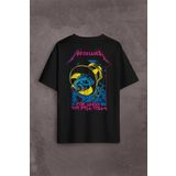 Metallica For Whom The Bell Tolls New Yeni Rock Metal Müzik Sırt Ön Baskılı Oversize Tişört Unisex T-Shirt