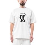 Metallica Group Silhouette Oversize Beyaz Tişört - XL