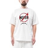 Metallica Never Oversize Beyaz Tişört
