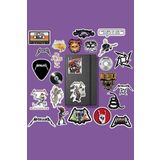 Metallica Rock Sticker Paketi/Bullet Journal Defter Çıkartma Ajanda Laptop Etiket