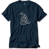 Metallica Snake Logo Lacivert Tişört - 5XL
