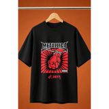 Metallica St. Anger Baskili Oversize Tisort - Siyah
