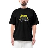 Metallica Tape Siyah Oversize Tişört - Beyaz