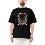 Metallica Warrior Siyah Oversize Tişört - XL - Beyaz