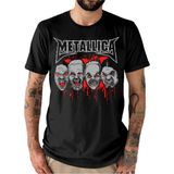 Metallica Yüzler Unisex Tişört - Siyah - XL