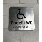 Metallice Silver Seri Engelli WC Yönlendirme Tabelası