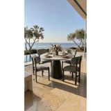 Metallion Lidya Serisi 100X100 cm 4 Kişilik Yemek Masası Takımı – Krem Soft Polar Kumaş Sandalyeli | Modern Mdf Lak Panel - 4 Sandalye