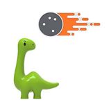 Metalmorphose MTMP102 Dino & Meteor Broş, Yeşil dino/Gri kuyruklu yıldız