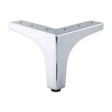 Metalon 10 Cm Krom Gümüş Metal Mobilya Ayağı Dayanıklı Modern Üçgen Koltuk Sehpa Masa Tv Ünitesi