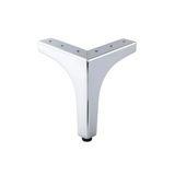 Metalon 12 Cm Krom Gümüş Metal Mobilya Ayağı Modern Koltuk Dayanıklı Üçgen Ünitesi Ayağı Ayakları