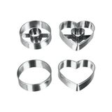 Metaltex Paslanmaz Çelik Kalp Şekilli Kurabiye Kalıbı ( 4 Lü Set ) - 1 Adet