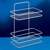 Metaltex Pvc İkili Geniş Krom Mutfak Rafı (3'Li Paket)