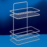 Metaltex Pvc İkili Geniş Krom Mutfak Rafı
