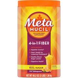 Metamucil 4-In-1 Fiber For Digestive Health, Psyllium Husk Fiber Orange Flavored, 114 Tablespoons 1.36 kg - Aromasız