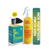 Metapet Kedi Kumu Koku Giderici Set, Kokusuz Kedi Kumu için Aktif Karbon (240 gr) ve Özel Parfümsüz Sprey
