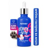 Metapet Köpekler için Longevity Multi Vitamin Damlası, NAD+ ve COQ10 Vitaminleri, Multivitamin Sağlık Ürünü