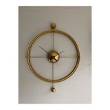 MetaQuartz Aksesuar 50x75 Cm - Versayce Time - Metal Duvar Saati - Modern Dekoratif Metal Duvar Saati Gold 50 x 75