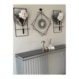 MetaQuartz Aksesuar 5'li Elegante Set - Ferrero FÜME Tamper Camlı Siyah MetaL Kırılmaz Camlı Metal (mobilya) Duvar Saati Siyah 50 x 60
