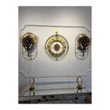 MetaQuartz Aksesuar 5’li Romera Classic Exclusive Elegante Set, Modern Dekoratif Metal 3'lü Duvar Saati 3lüGold 50 x 76