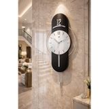 MetaQuartz Aksesuar Antrasit-gümüş Milano Time Modern Dekoratif Metal Camlı Duvar Saati antrasit 40 x 80
