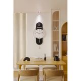 Metaquartz Aksesuar Antrasit-gümüş Milano Time Modern Dekoratif Metal Duvar Saati