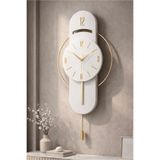 MetaQuartz Aksesuar Beyaz Milano E X C L U S I V E - Quartz Mekanizmalı (40X80CM) Duvar Saati Beyaz 40 x 70