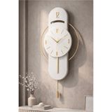 MetaQuartz Aksesuar Beyaz Milano E X C L U S I V E - Quartz Mekanizmalı (40X80CM) Duvar Saati