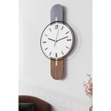 MetaQuartz Aksesuar Beyaz Sahra Elegant Plus Black Fred(QUARTZ MEKANİZMALI) Serisi - Modern Dekoratif Duvar Saati