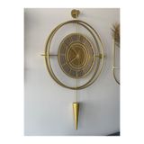 MetaQuartz Aksesuar Bronz Aynalı Lavinya Exclusive - Chakra Dizayn - Gerçek Bronz Ayna - Metal (mobilya) Duvar Saati Turuncu 50 x 90