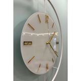 MetaQuartz Aksesuar (Büyük Boy-50*75 cm) - Beyaz- Timelles - Pilli Led Sistemi - Metal Duvar Saati Beyaz