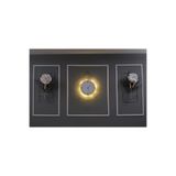 MetaQuartz Aksesuar Büyük Boy 5'li (Gümüş-beyaz) Elegante Set Timelles Çiçeklikli - Modern Duvar Saati Mat Gümüş 50 x 75
