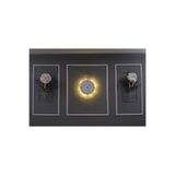 MetaQuartz Aksesuar Büyük Boy 5'li Kristal Elegante Set Gümüş Beyaz - Modern Duvar Saati Mat Gümüş 50 x 75