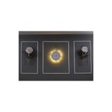 MetaQuartz Aksesuar Büyük Boy 5'li Kristal Elegante Set Gümüş Beyaz - Modern Duvar Saati