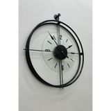 MetaQuartz Aksesuar Büyük Boy Laviento Siyah (Şeffaf Cam) - Led Yok -50x65 Cm - Modern Dekoratif Metal Duvar Saati LavientoSiyahŞeffaf 50 x 60
