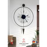MetaQuartz Aksesuar (BÜYÜK BOY) siyah Luxrypendulum Series - Modern Dekoratif Metal Duvar Saati Siyah 50 x 90