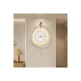 MetaQuartz Aksesuar Büyük Boy Timelles Love Gold Led'li, Modern Dekoratif Metal Duvar Saati gold 50 x 75