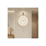 MetaQuartz Aksesuar Büyük Boy Timelles Love Gold Led'li , Modern Dekoratif Metal Duvar Saati