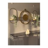 MetaQuartz Aksesuar Chakra ROMA (GOLD) - Full Çelik - Roma Rakamlı - (Pilli Led) - Modern Duvar Saati Sarı 60 x 70