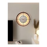 MetaQuartz Aksesuar Çiftçember - Siyah- Beyaz Göbek - Büyük Boy (55X55CM) - Pilli Led - Metal Duvar Saati