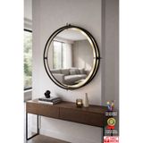 MetaQuartz Aksesuar Dual Mirror Exclusive Kablosuz LED'Lİ Ayna 50x50 - 60x60 Metal Dekoratif Ledli Dresuar Aynası