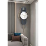 MetaQuartz Aksesuar E X C L U S I V E Milano Time (LACİVERT LAKE) - Quartz Mekanizmalı (40X80CM) Metal Duvar Saati Gold-Lacivert 75 x 50