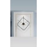 MetaQuartz Aksesuar Ferrero Clock Metal Duvar Saati, Modern Dekoratif Metal Duvar Saati Siyah 60 x 70