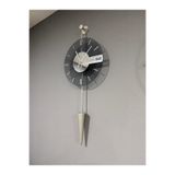 MetaQuartz Aksesuar FÜME ELİT GALİLEO, (yeni Güvenilir Kırılmaz Tamperli Cam) Modern Dekoratif Camlı Duvar Saati Gümüş 33 x 80